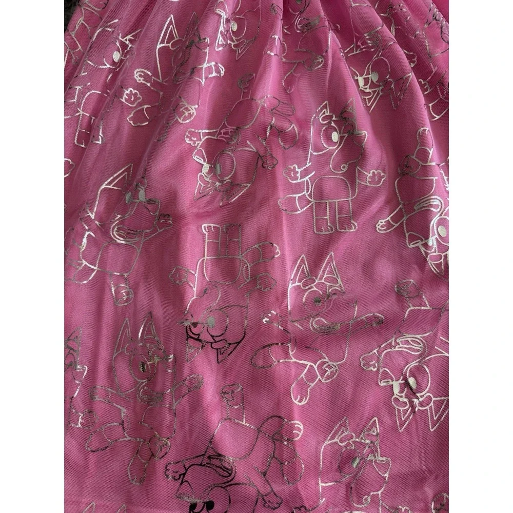 NEW Bluey & Bingo Girls Bluey Fantasy Nightgown Square Neckline -Pink Size S NWT